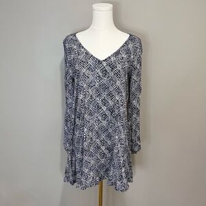 ASTR Ikat Print Open Sleeve Dress Size S